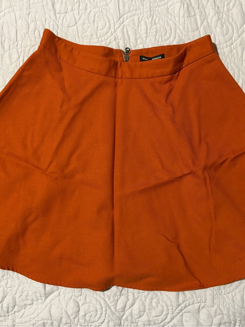 Club Monaco Orange Mini Skirt
